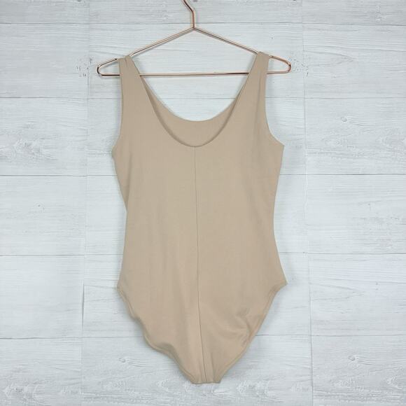 Pact Everyday Tank Bodysuit Organic Cotton Medium Beige Sustainable Minimalist - Picture 8 of 14